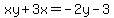 xy%2B3x=-2y-3