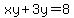 xy%2B3y=8