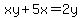 xy%2B5x=2y