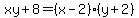 xy%2B8=%28x-2%29%28y%2B2%29