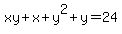 xy%2Bx%2By%5E2%2By=24
