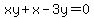 xy%2Bx-3y=0