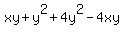 xy%2By%5E2%2B4y%5E2-4xy