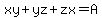 xy%2Byz%2Bzx+=+A