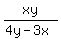 xy%2F%284y+-+3x%29