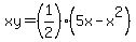 xy=%281%2F2%29%285x-x%5E2%29