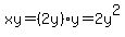 xy=%282y%29y=2y%5E2