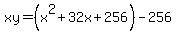 xy=%28x%5E2%2B32x%2B256%29-256