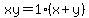 xy=1%28x%2By%29