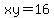 xy=16