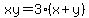 xy=3%28x%2By%29