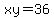 xy=36