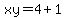 xy=4%2B1