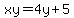 xy=4y%2B5