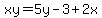 xy=5y-3%2B2x
