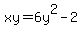 xy=6y%5E2-2