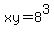 xy=8%5E3