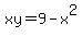 xy=9-x%5E2