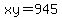 xy=945
