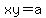 xy=a
