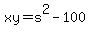 xy=s%5E2-100