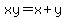xy=x%2By