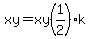 xy=xy%281%2F2%29k