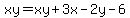 xy=xy%2B3x-2y-6