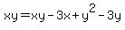xy=xy-3x%2By%5E2-3y