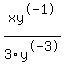 xy%5E-1%2F3y%5E-3