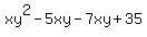 xy%5E2-5xy-7xy%2B35