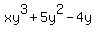 xy%5E3%2B5y%5E2-4y