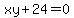 xy+%2B+24+=+0