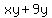 xy+%2B+9y