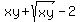 xy+%2B+sqrt%28xy%29+-+2