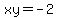 xy+=+-2