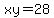xy+=+28