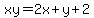 xy+=+2x%2By%2B2