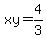 xy+=+4%2F3