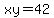 xy+=+42%C2%A0