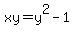 xy+=+y%5E2+-+1