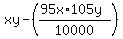 xy+-+%28%2895x%2A105y%29%2F10000%29