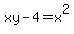 xy+-+4+=+x%5E2