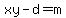 xy+-+d+=+m