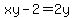 xy-2=2y