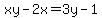 xy-2x=3y-1