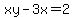 xy-3x+=+2