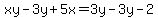 xy-3y%2B5x=3y-3y-2