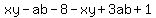 xy-ab-8-xy%2B3ab%2B1