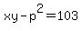 xy-p%5E2=103